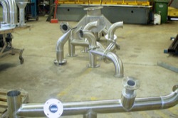 Stainless steel pipework for sewerage and chemical industries